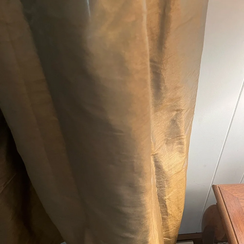 Nobel Excellence Lightweight Tan Curtain Panel Pair lined.